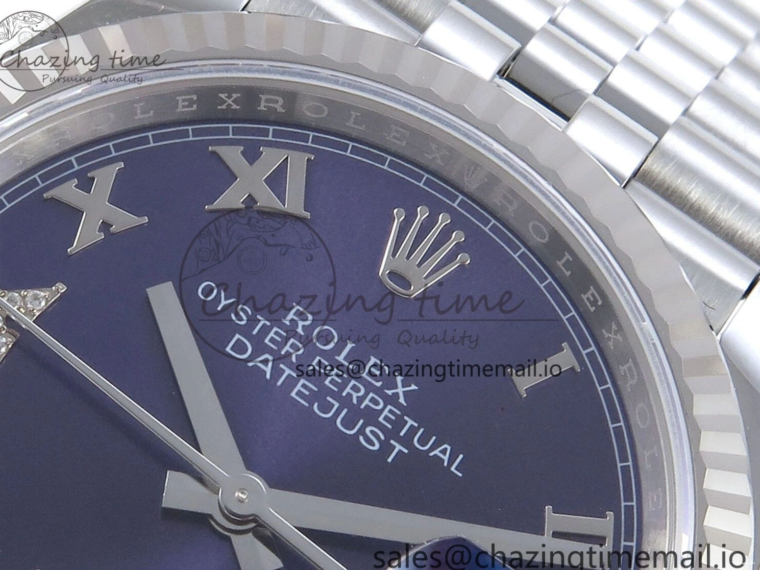 Purple Roman Edition 36 Diamonds DateJust on Bracelet A3235 Dial Jubilee Best EWEF 126234 0218
